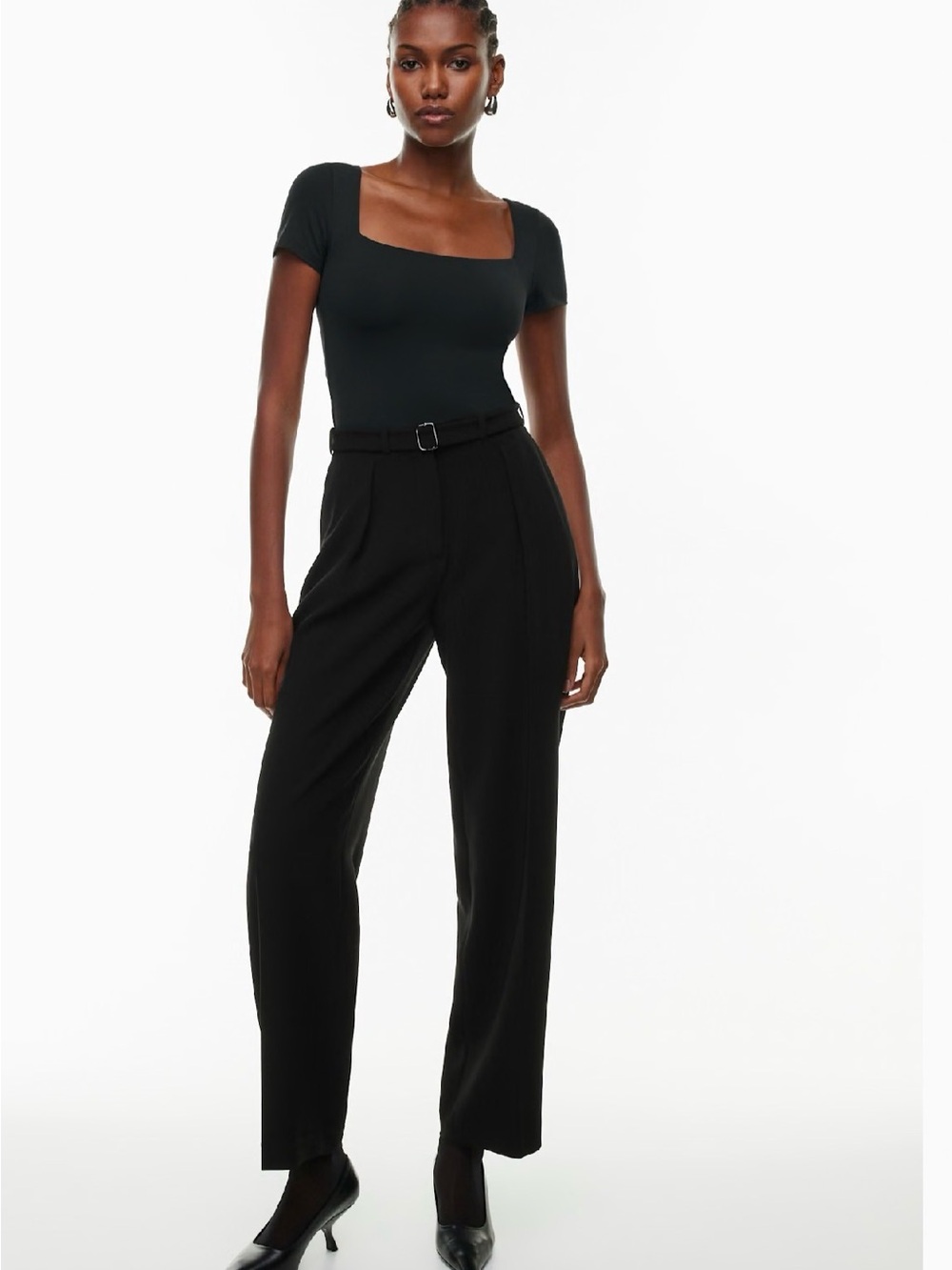 NWT Aritzia Black Squareneck Bodysuit ✨